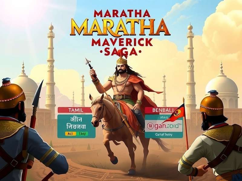 Maratha Maverick Saga Main Cover - Showing Shivaji Maharaj and Maratha Warriors